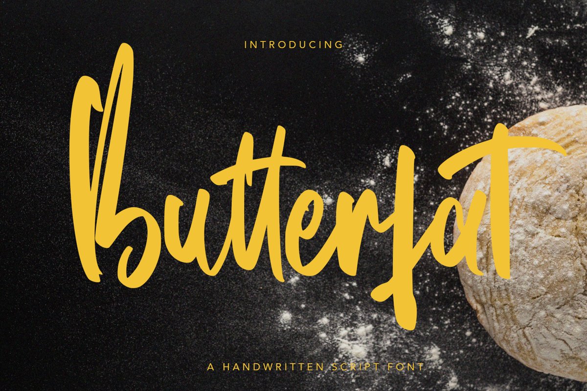 Butterfat - Handwritten Script Font example image 1