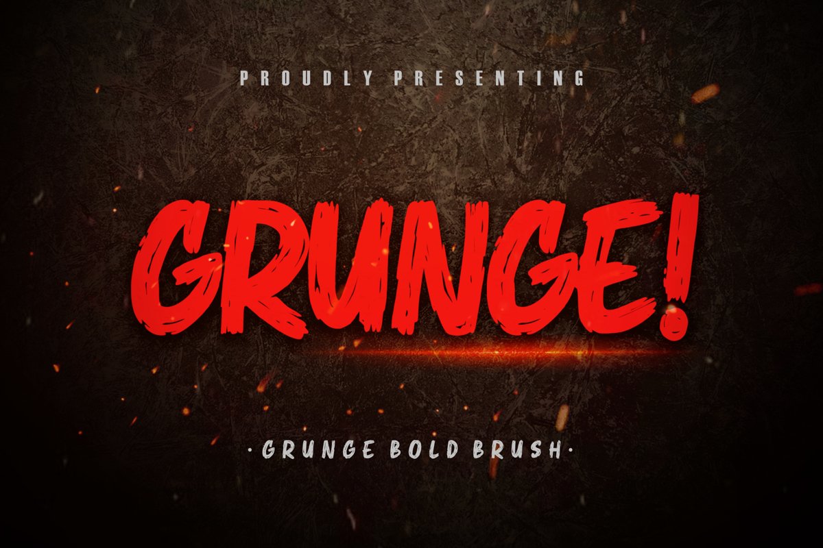 Grunge! Bold Brush Typeface example image 1