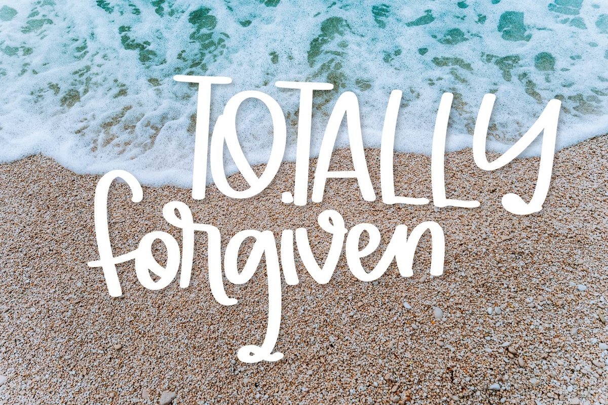 Totally Forgiven - A Fun hand lettered type! example image 1