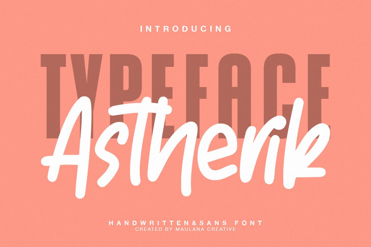 Astherik - Handwritten Free Sans Font example image 1