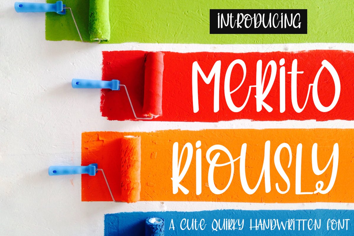 Meritoriously a Cute Quirky Handwritten Font example image 1