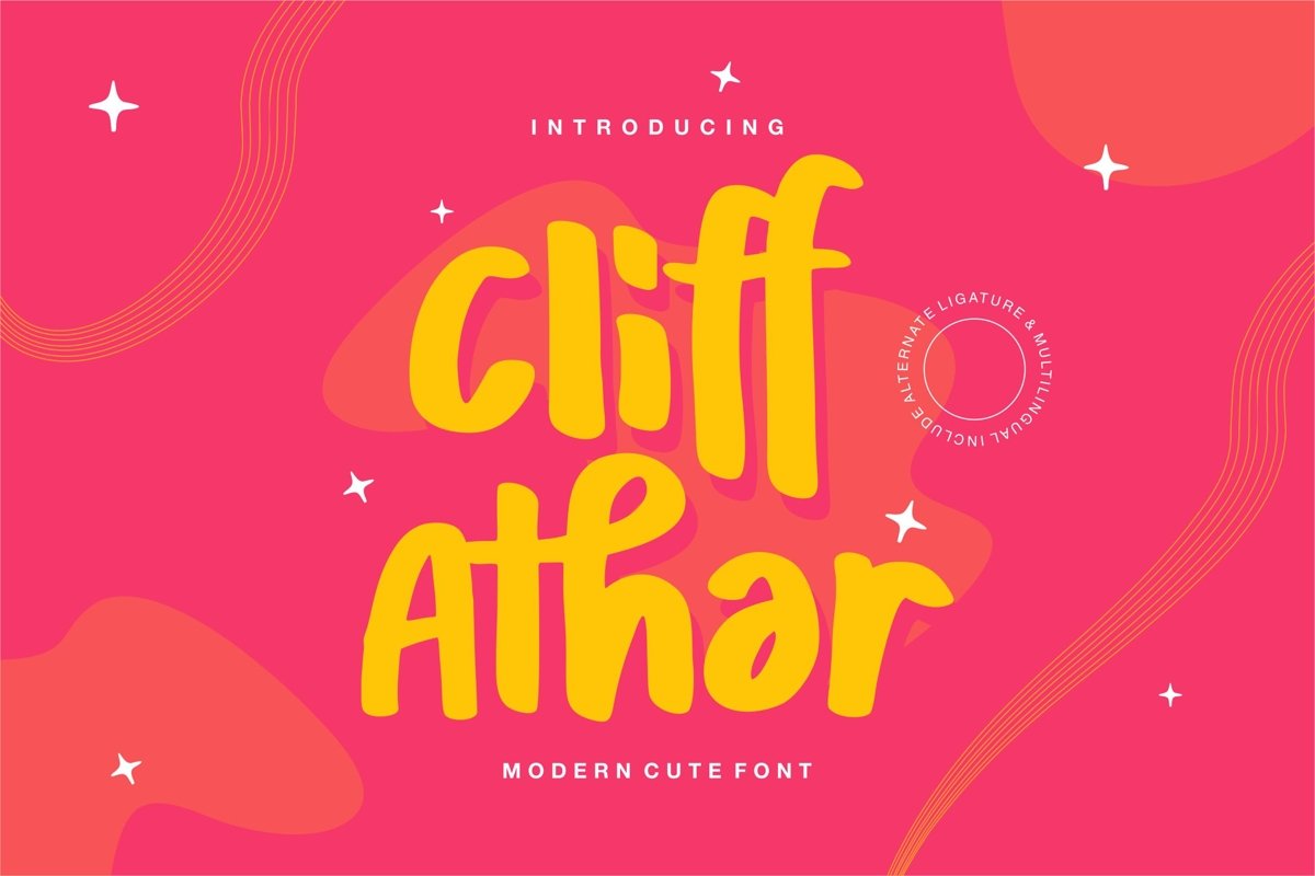 Cliff Athar - Modern Cute Font example image 1
