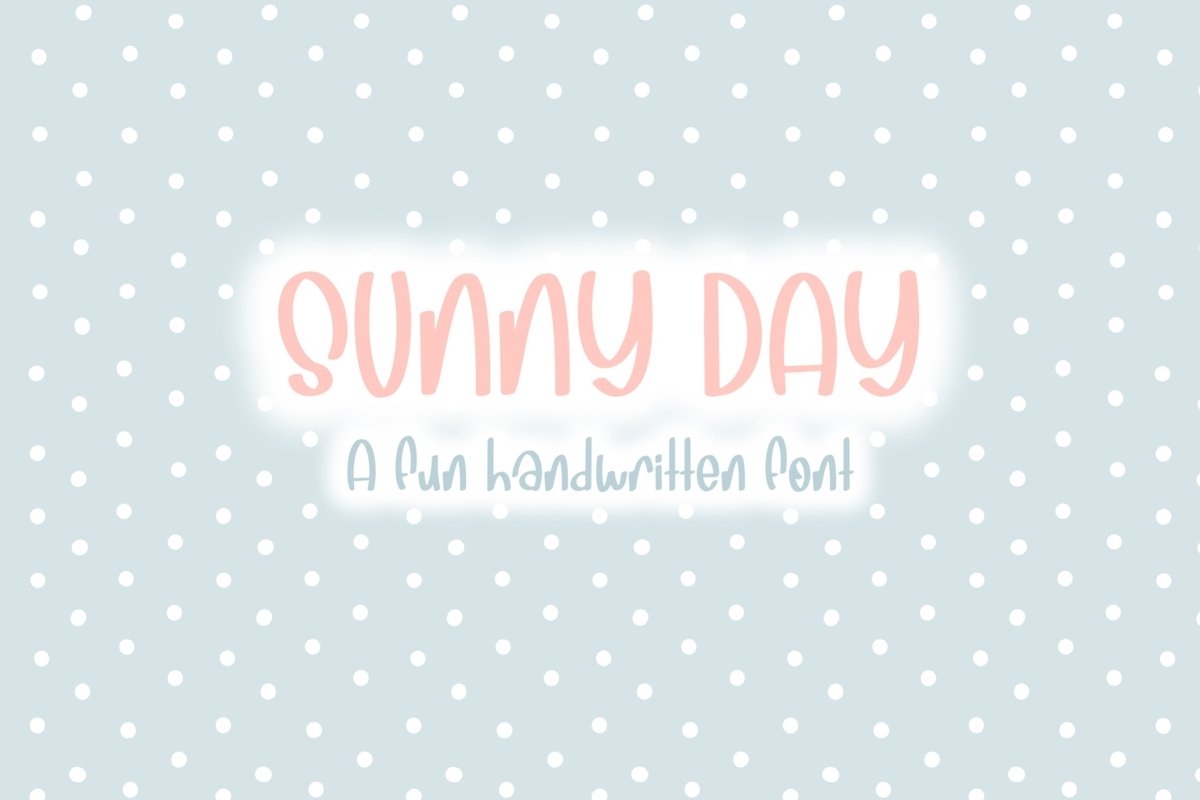 Sunny Days| Quirky Hand Written Font example image 1