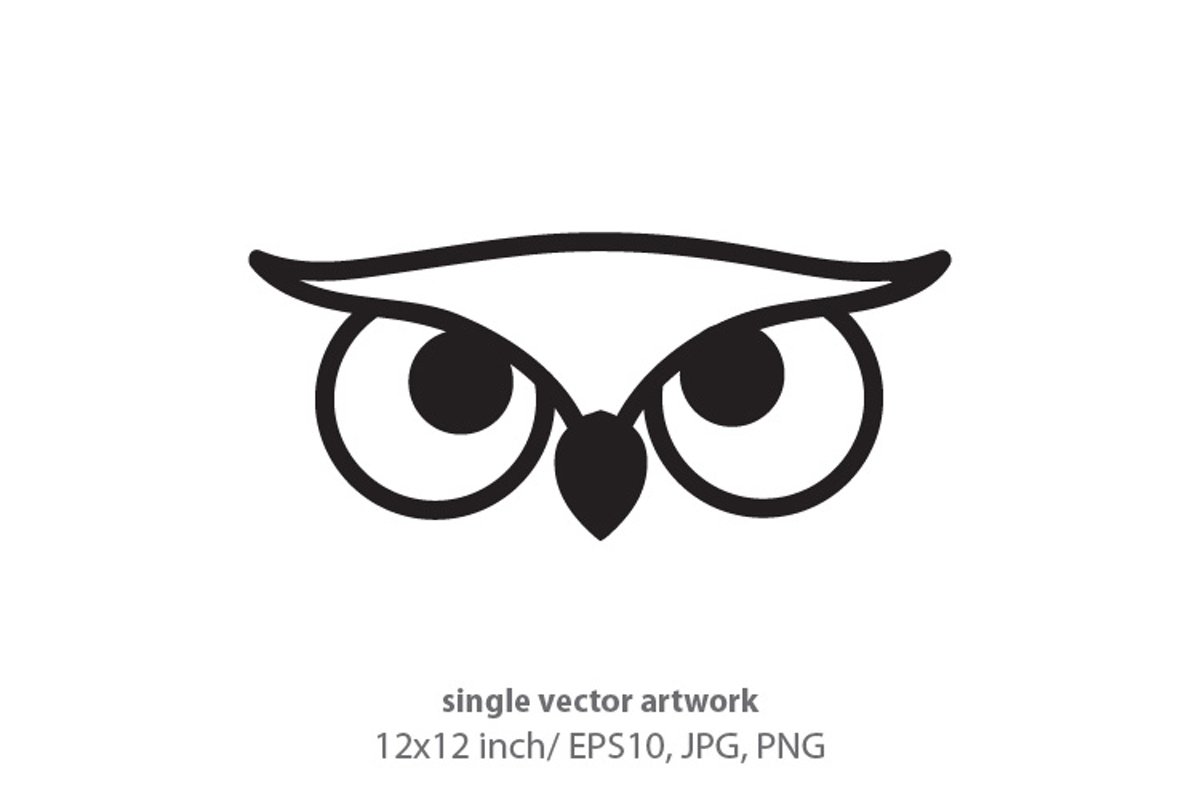 cute little owl - single vector artwork example image 1