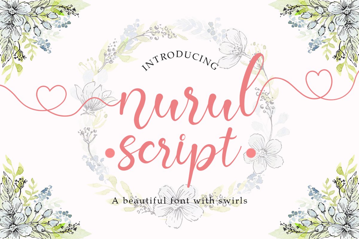 Nurul Script | A Calligraphy Font example image 1