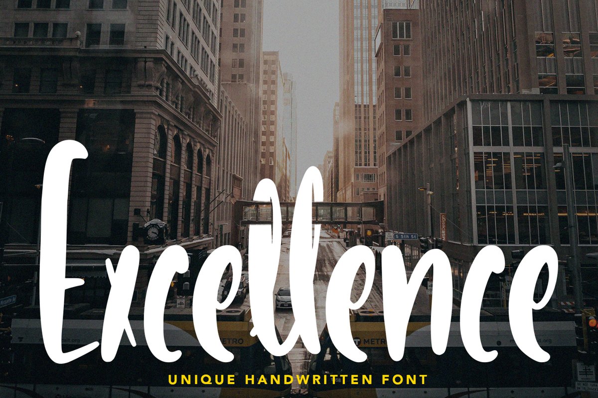 Excellence - Unique Handwritten Font example image 1