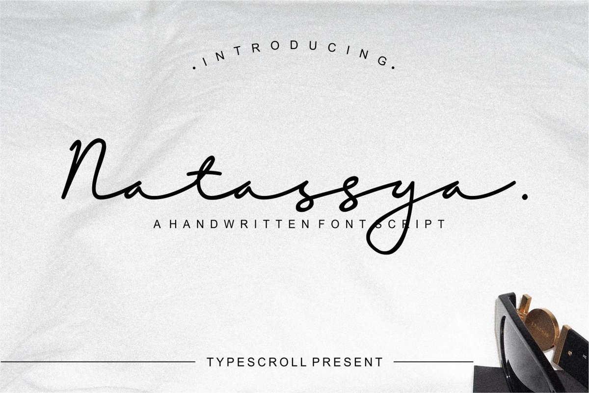 Natassya//a handwritten font script example image 1