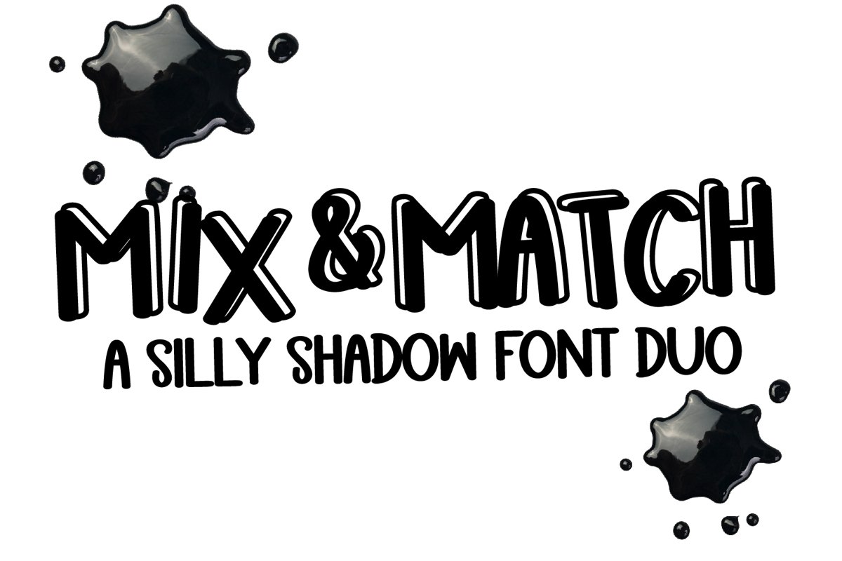 Mix N Match - A Shadow Font Duo example image 1