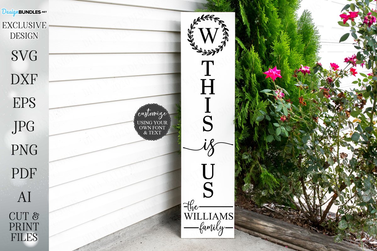 This Is Us - Vertical Welcome Sign example image 1