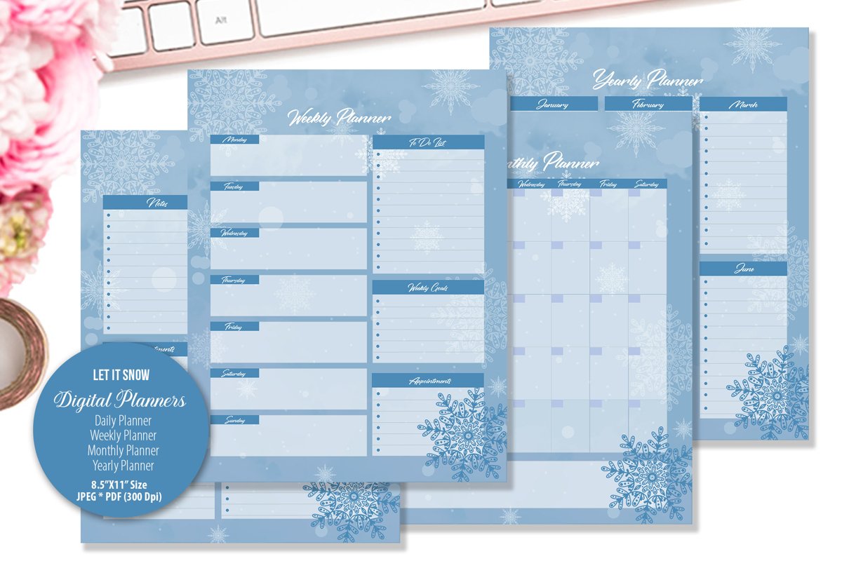 Let It Snow Digital Planner example image 1