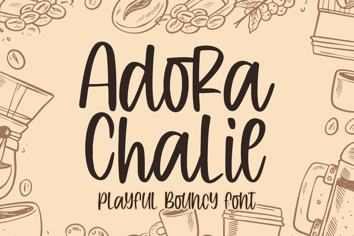 Adora Chalie - Playful Bouncy Font example image 1