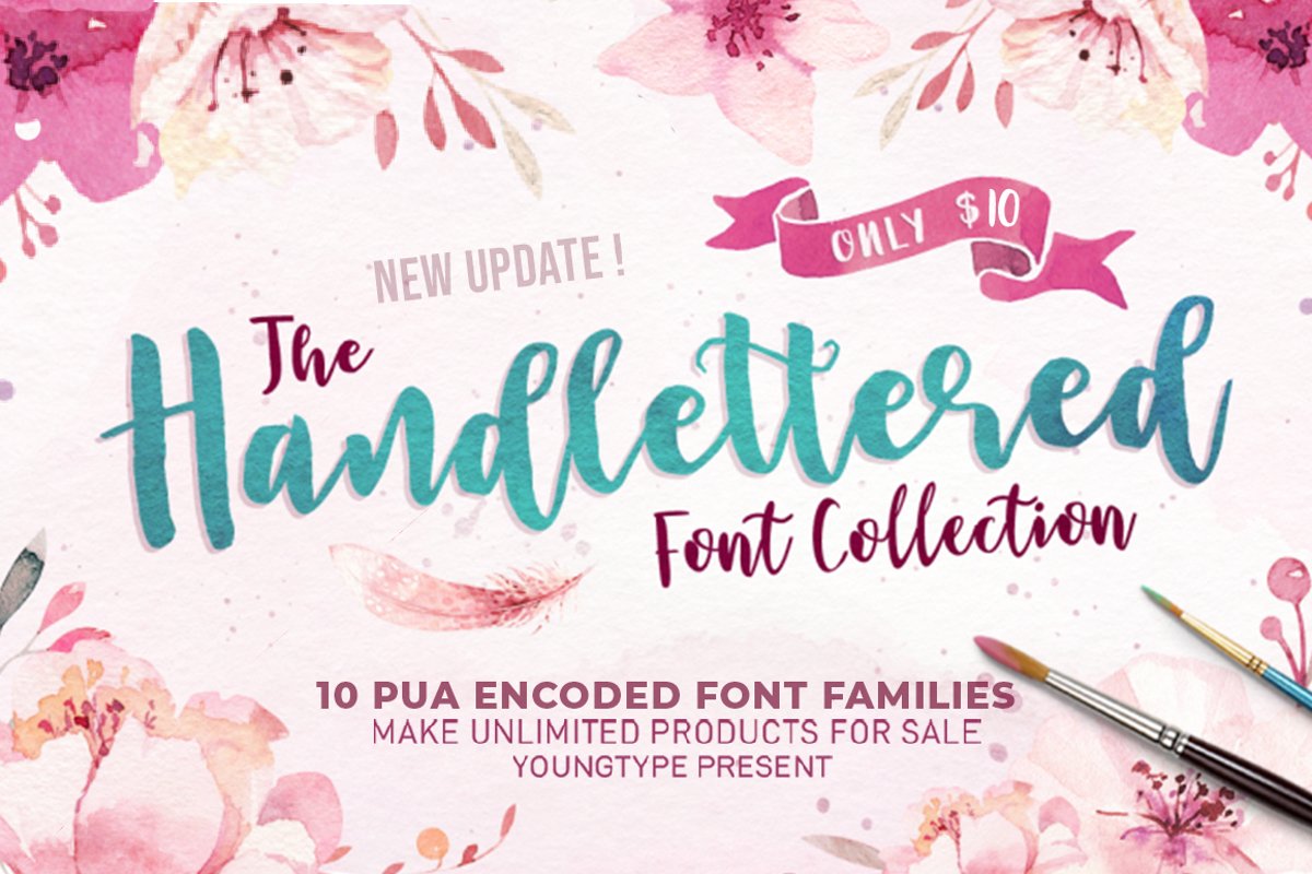 The Handlettered Font Collection example image 1