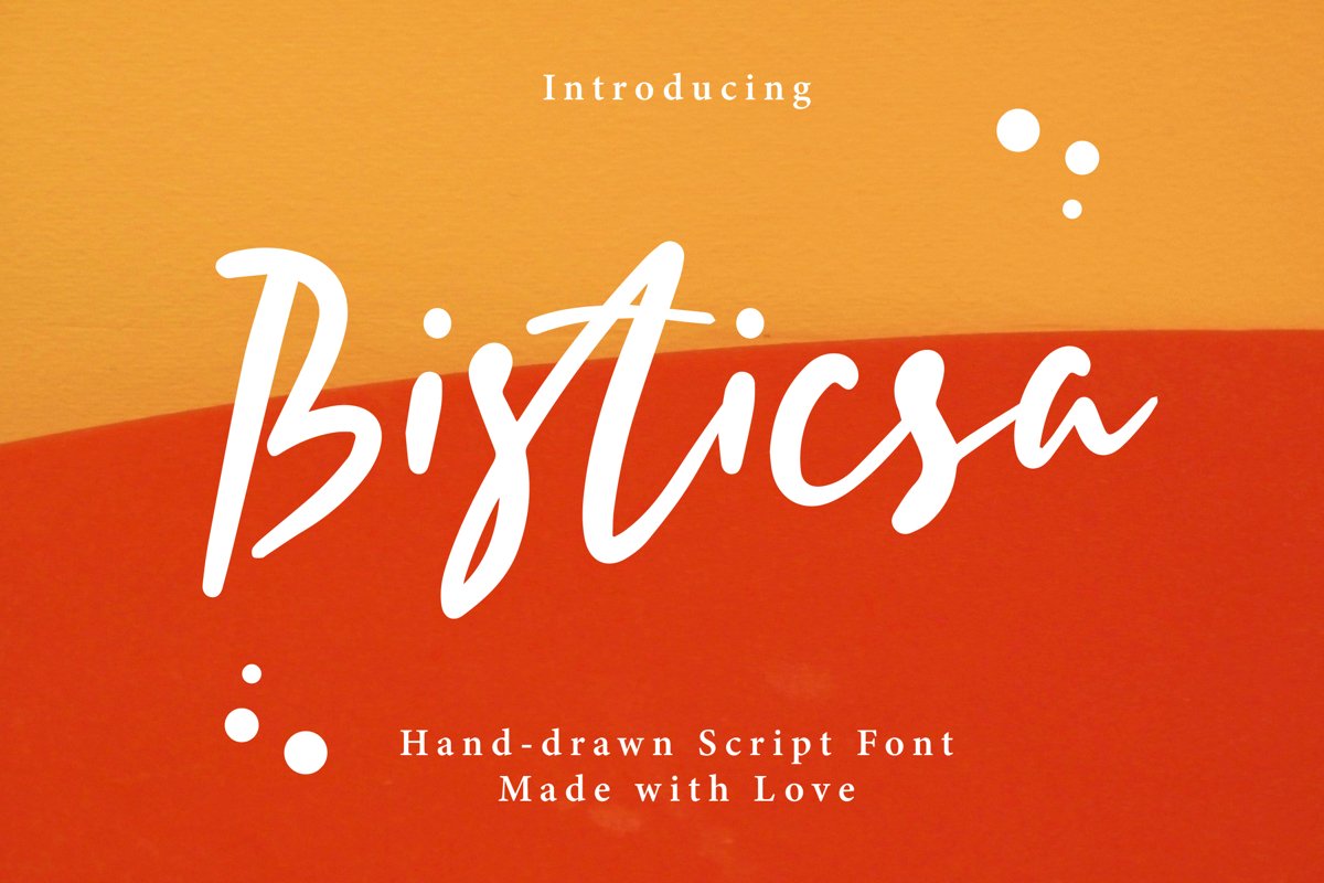 Bisticsa - Script Fonts example image 1