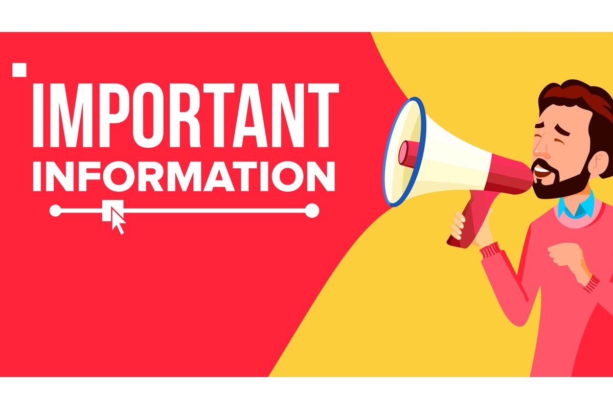 Important Information Banner Vector. Businessman With example image 1