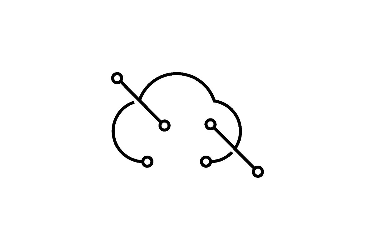 Cloud Connect Logo design vector isolated example image 1