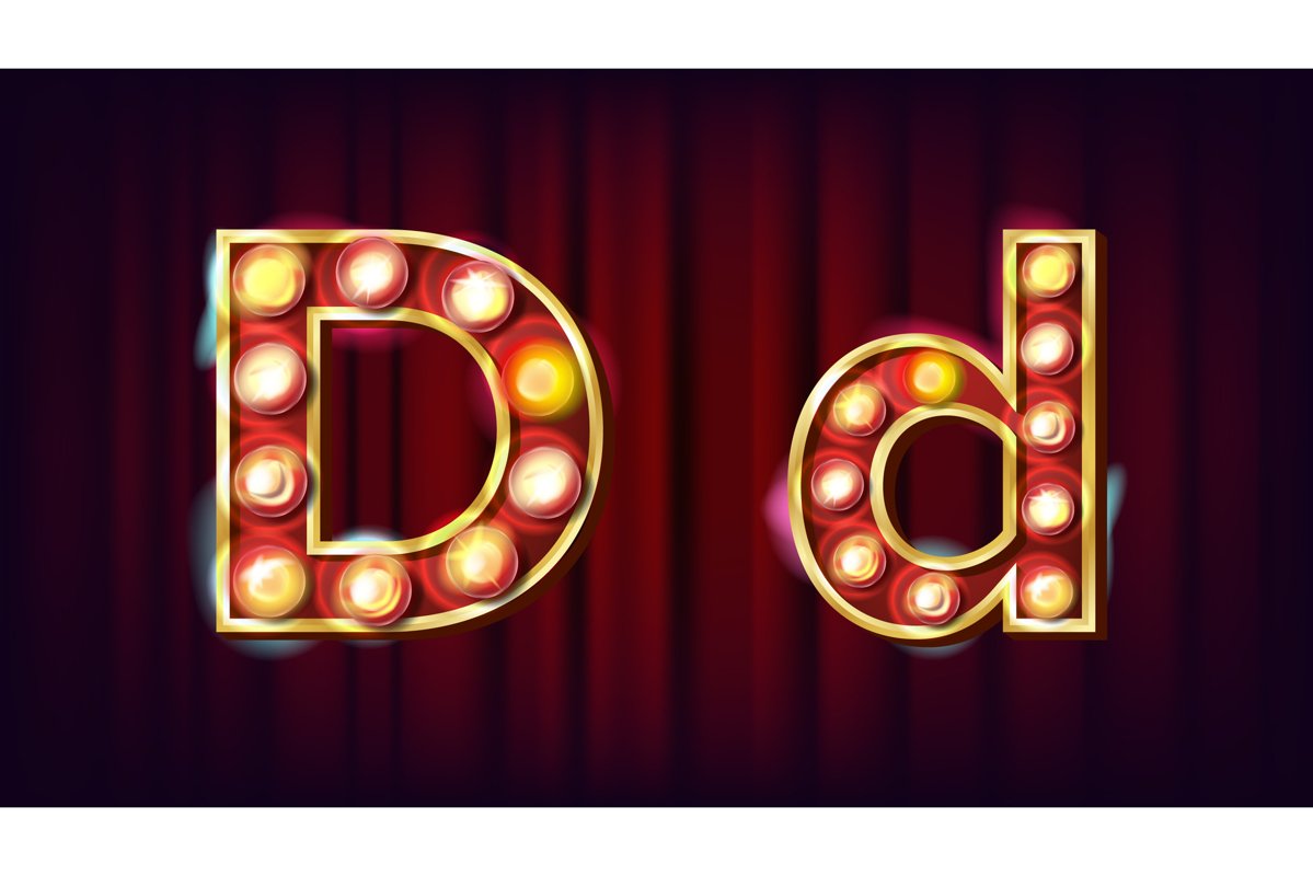 D Letter Vector. Capital example image 1