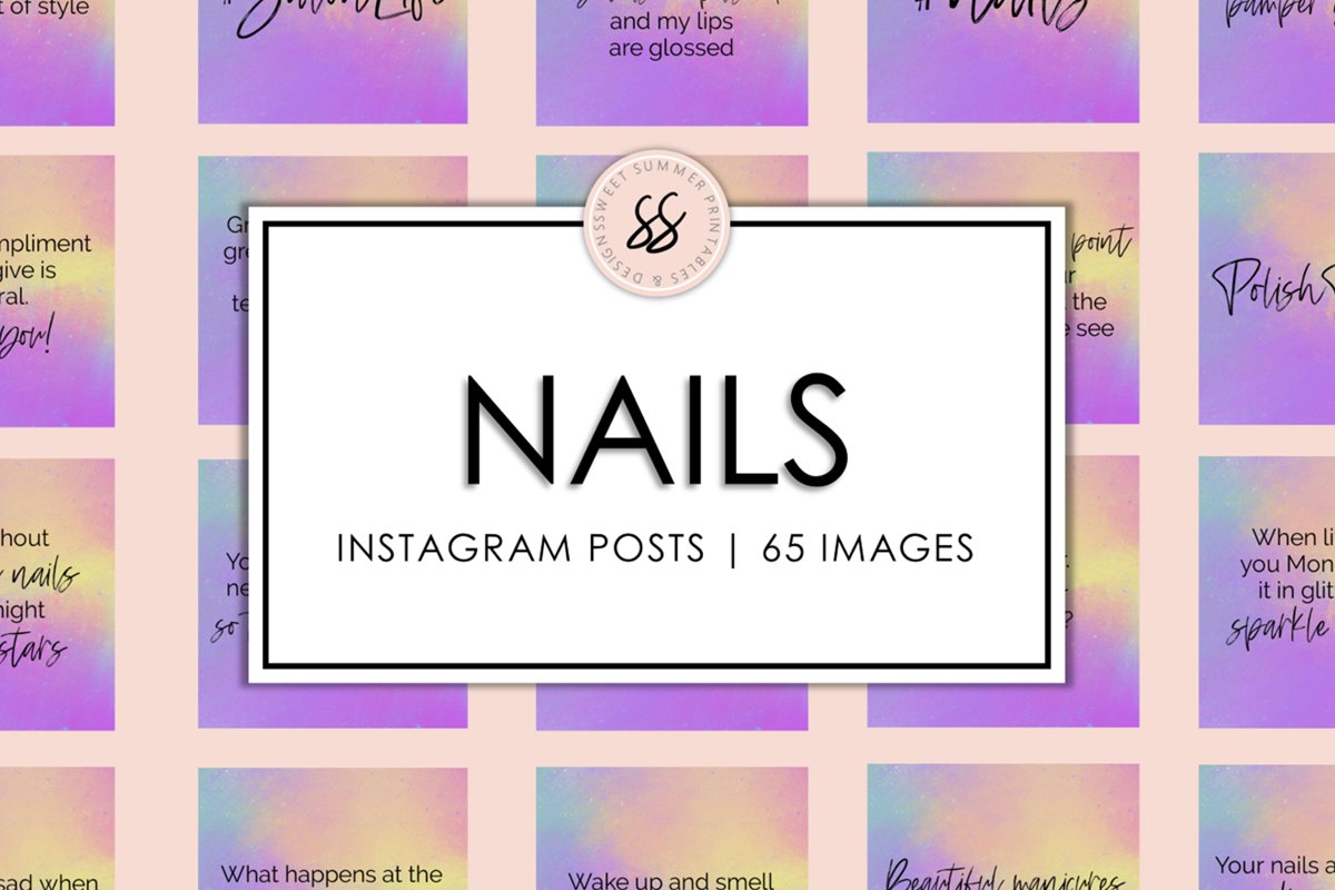 Nails Rainbow Splash Instagram Posts example image 1