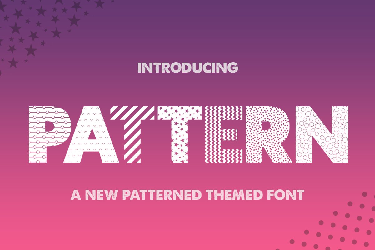 Pattern Silhouette Font example image 1