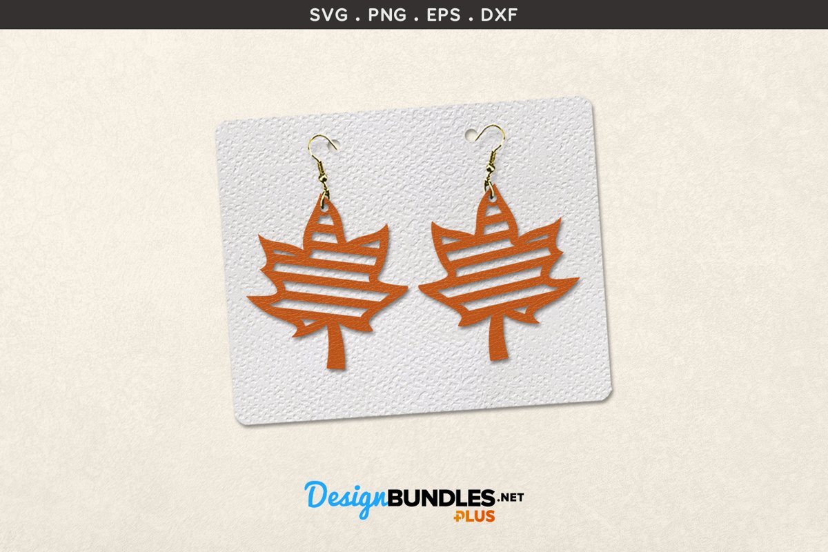 Earrings Template | Autumn Leaves example image 1