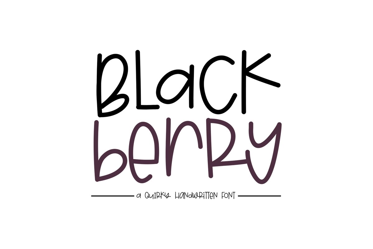 Blackberry - A Fun & Mismatched Font example image 1