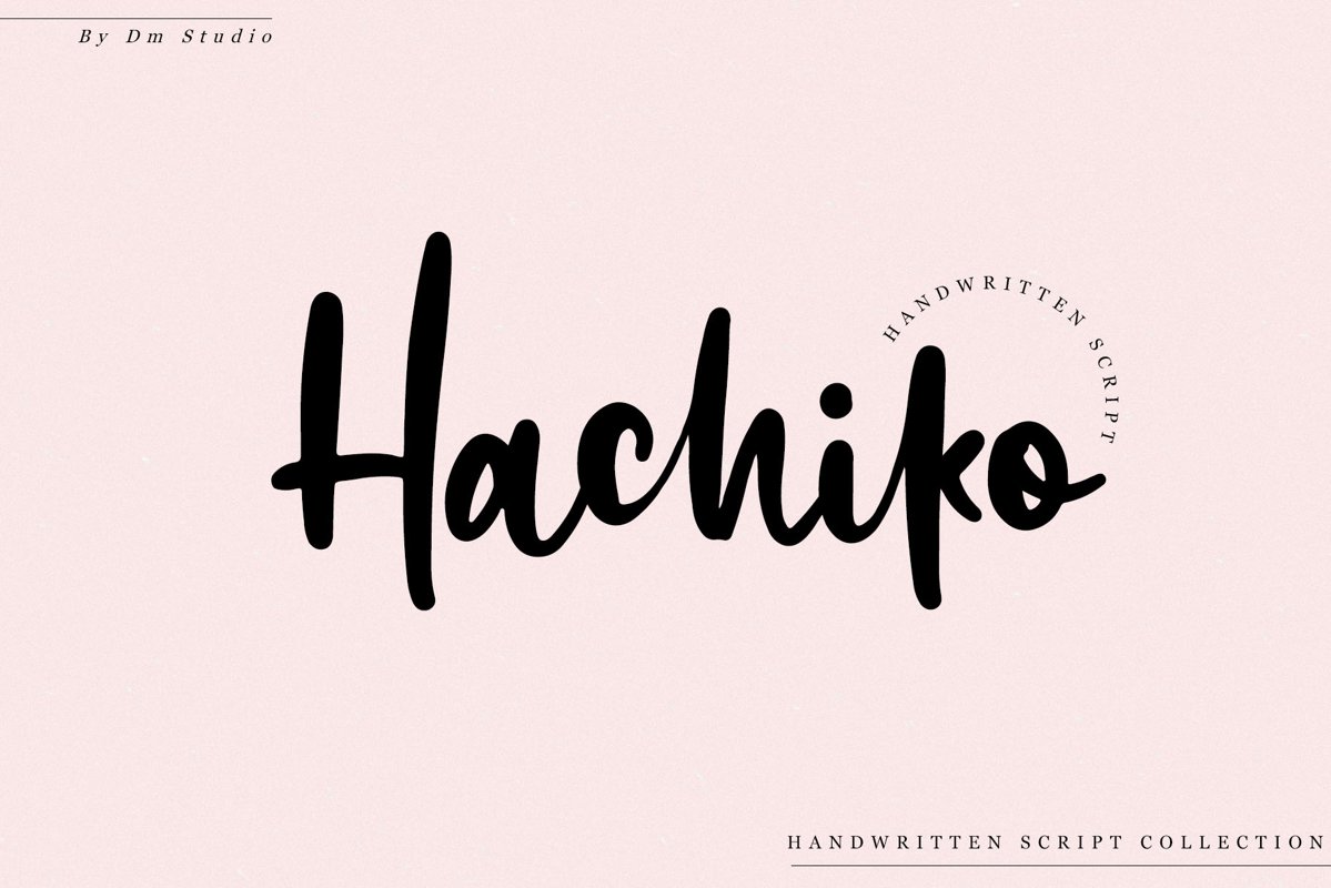 Hachiko - Handwritten Font example image 1