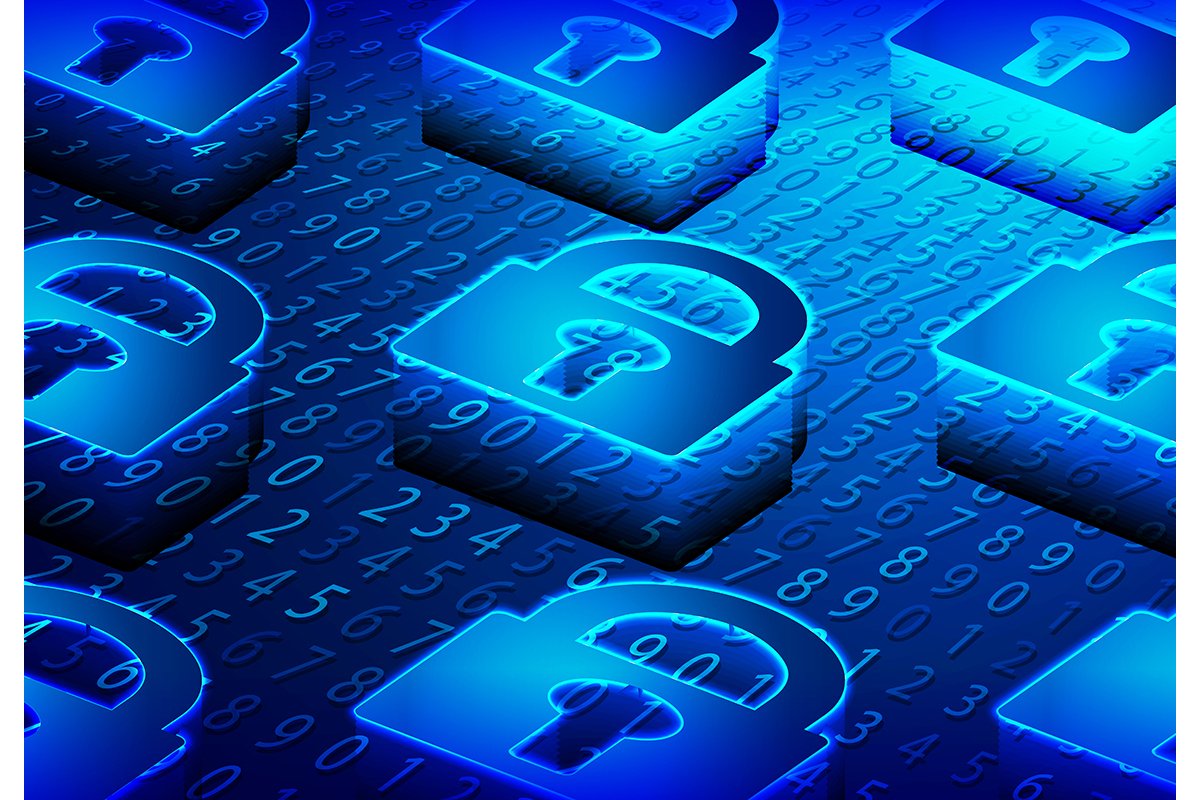 Isometric Lock, Padlock, Keyhole. Cyber security and informa example image 1