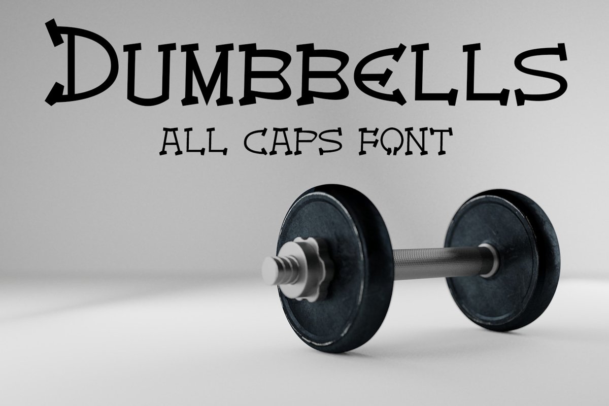 EP Dumbbells - All Caps Font example image 1