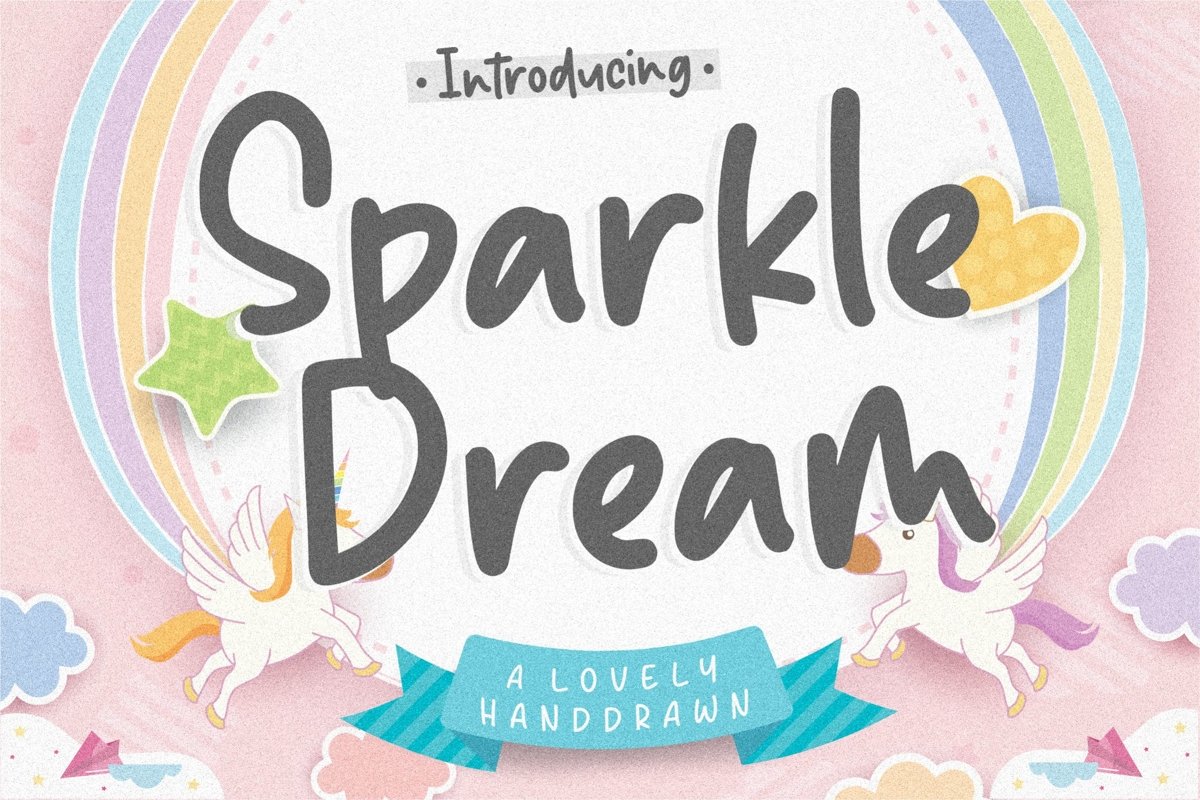 Sparkle Dream Lovely Handdrawn Font example image 1
