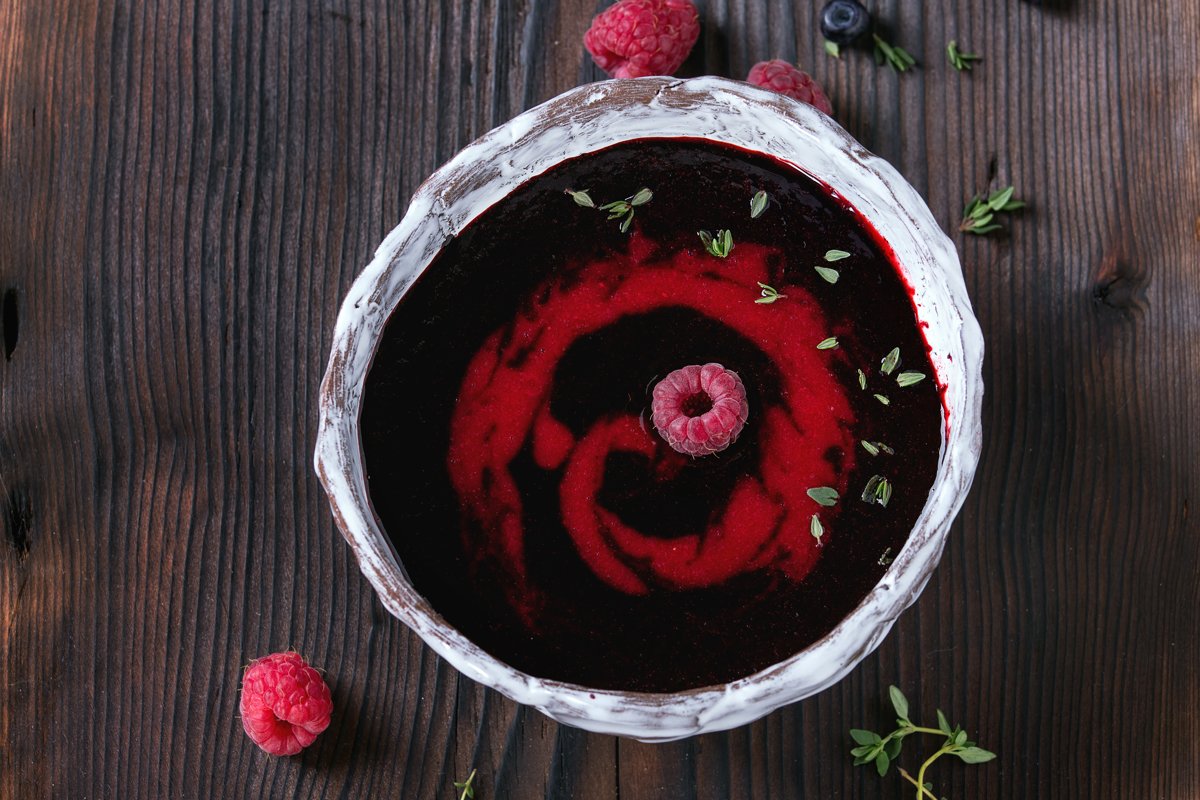 Dessert berry soup example image 1