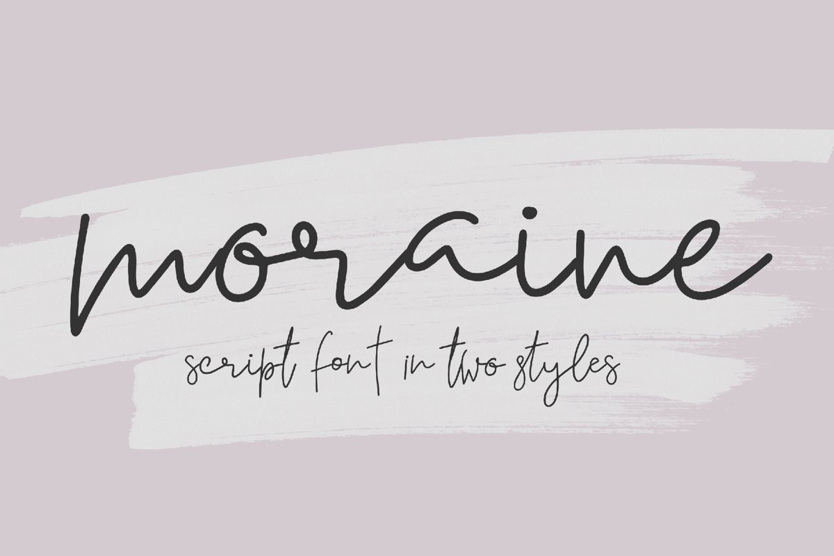 Moraine Script Font in Two Styles example image 1