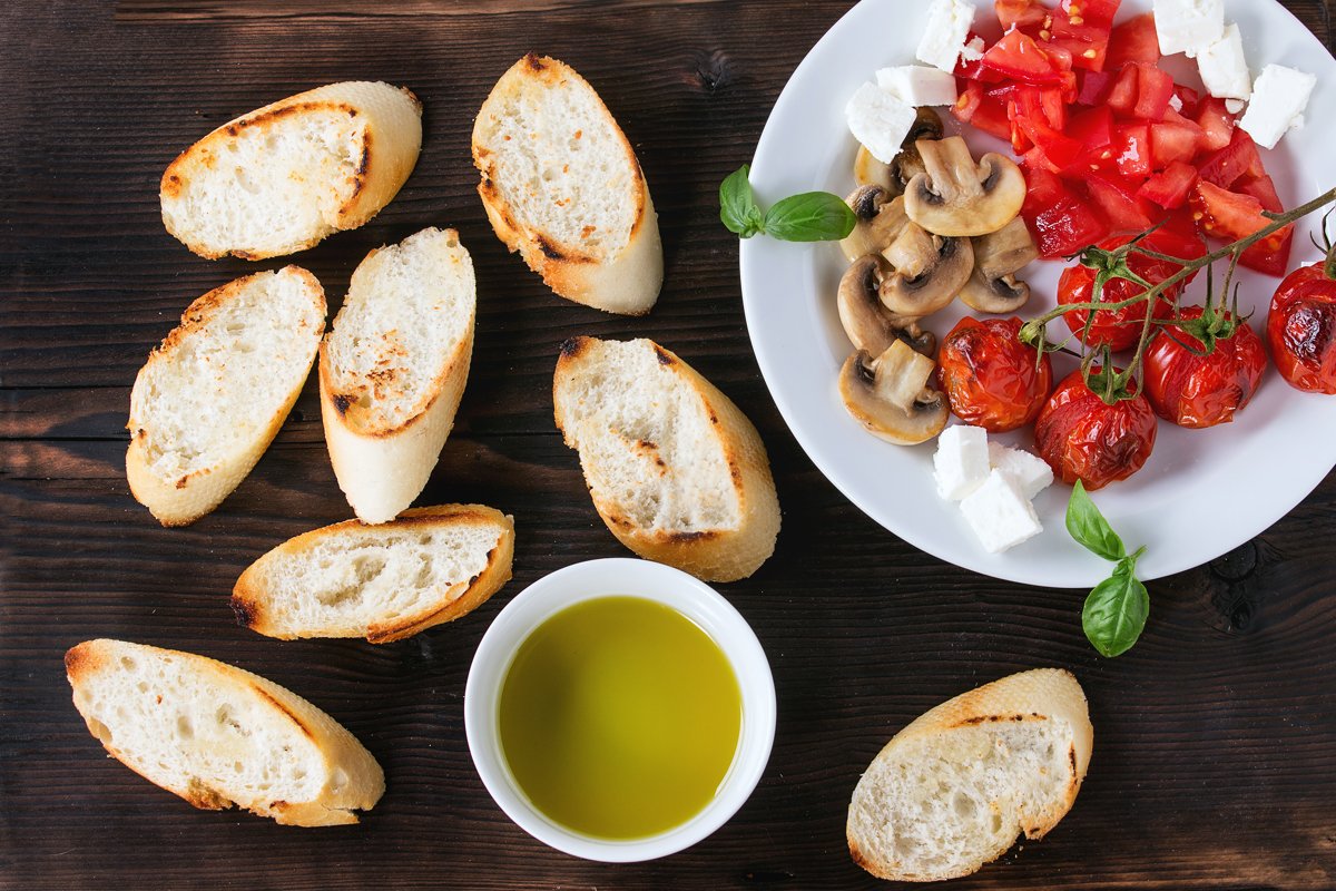 Ingredients for bruschetta example image 1