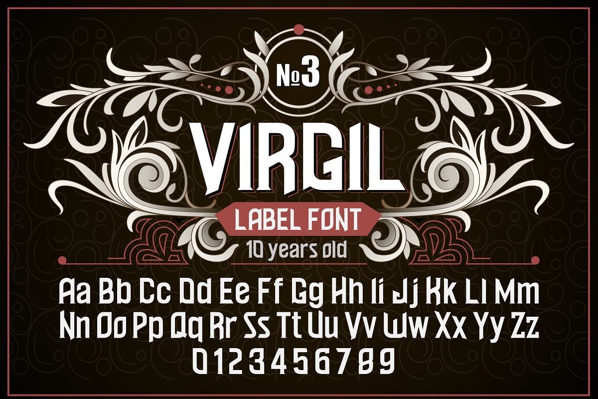 Vintage otf font "Virgil" example image 1