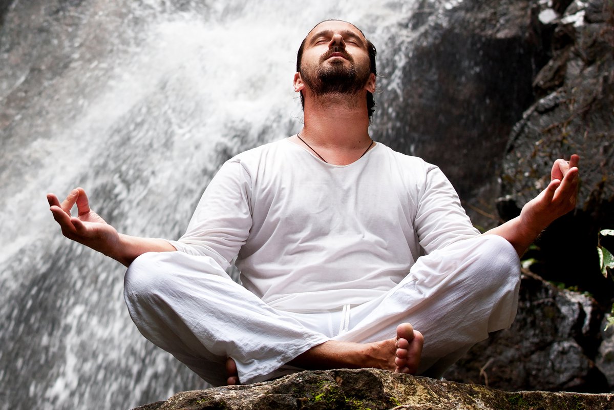 Man doing meditation yoga example image 1
