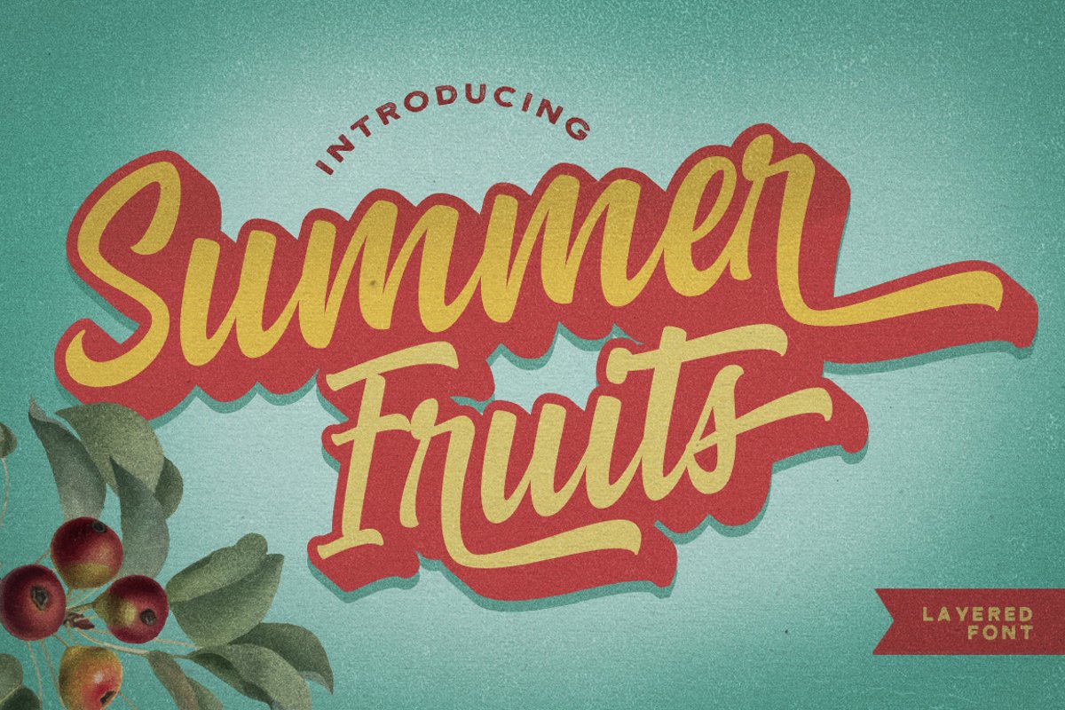 Summer Fruit - Logo Font example image 1