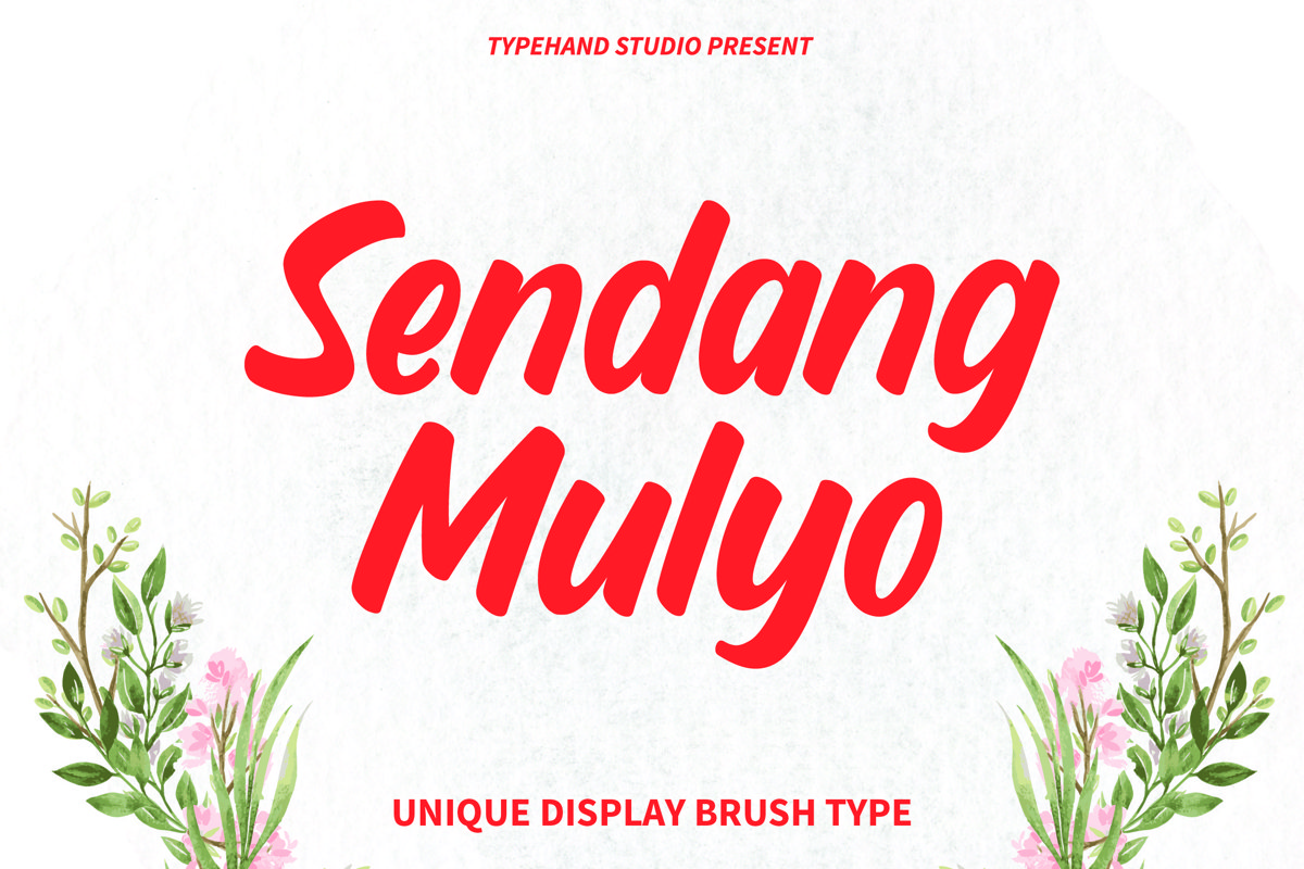 Sendang Mulyo - Brush Display Font example image 1
