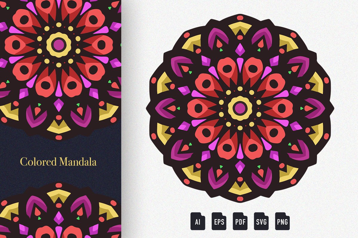 Colored Mandala Art 08 example image 1