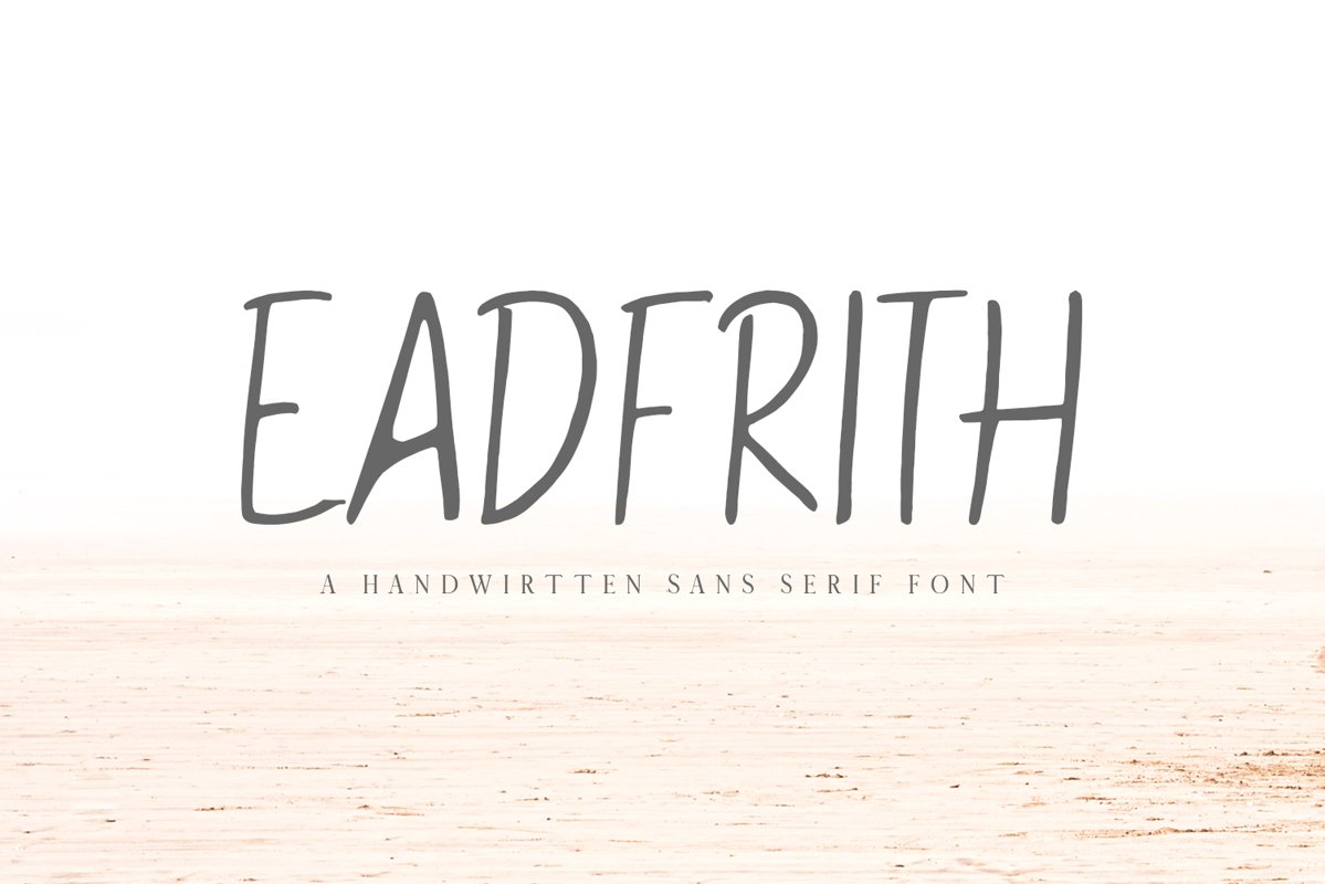Eadfrith Handwirtten Sans Serif Font example image 1