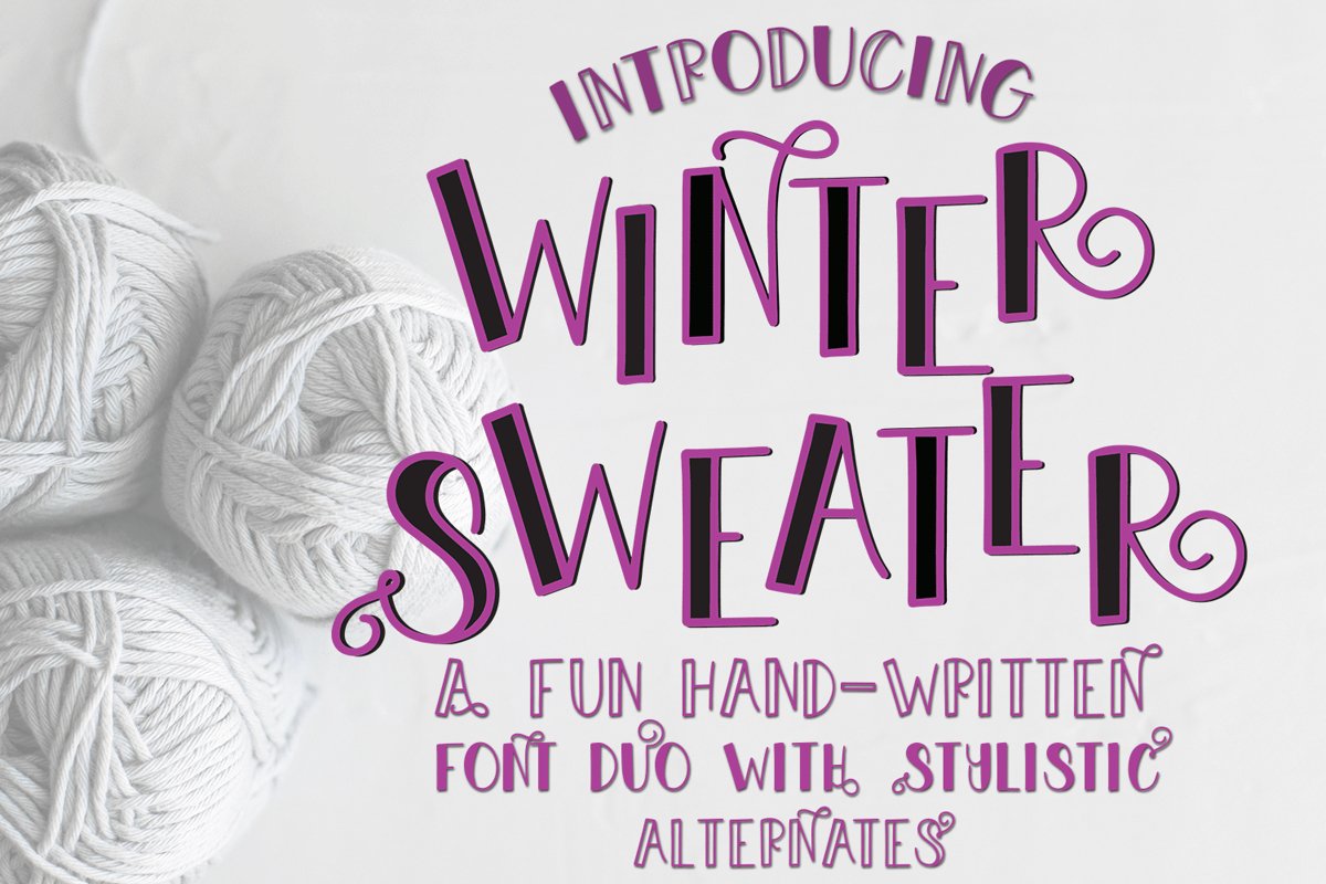 Winter Sweater - A Fun Font Duo with Stylistic Alternates example image 1