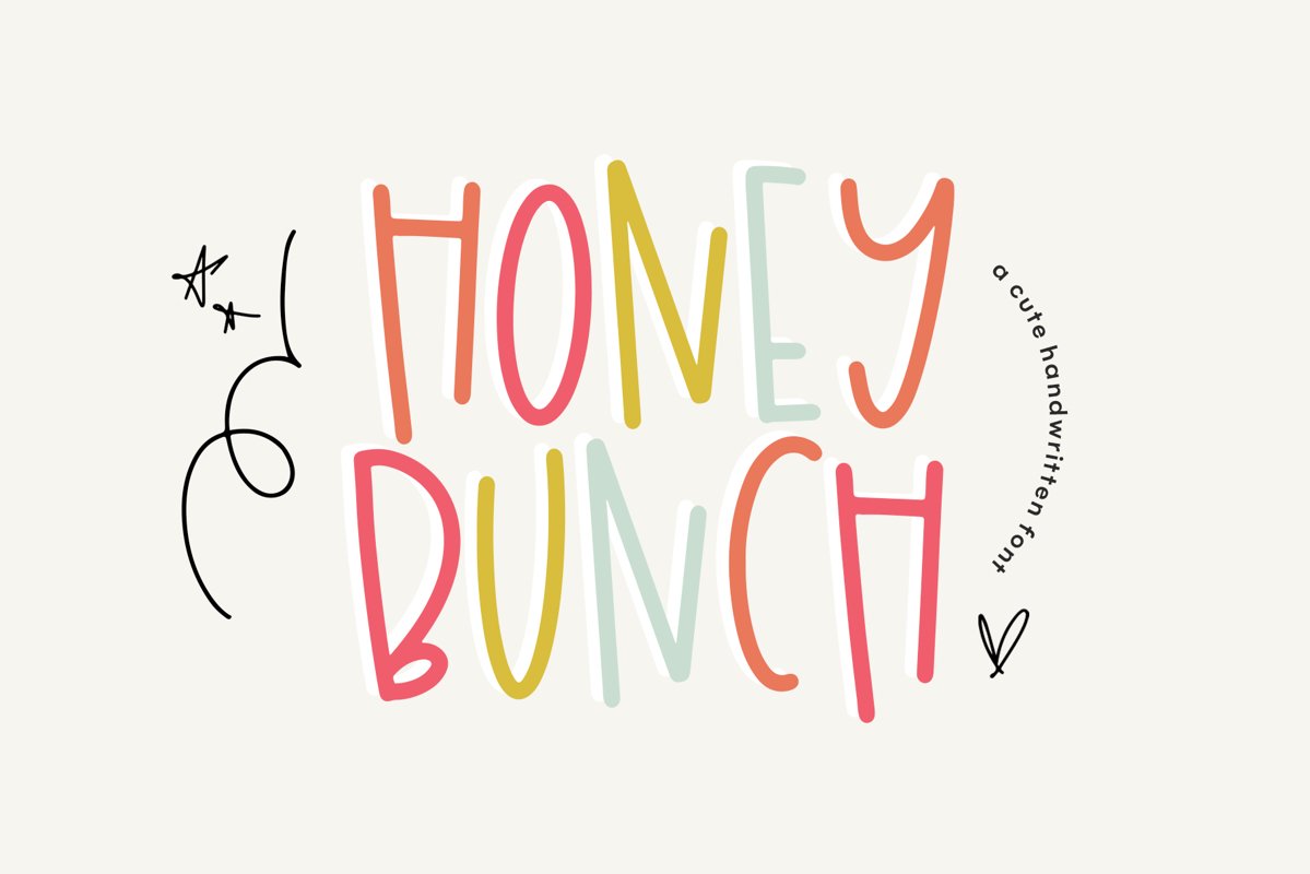 Honey Bunch - A Fun Handwritten Font with Extras example image 1