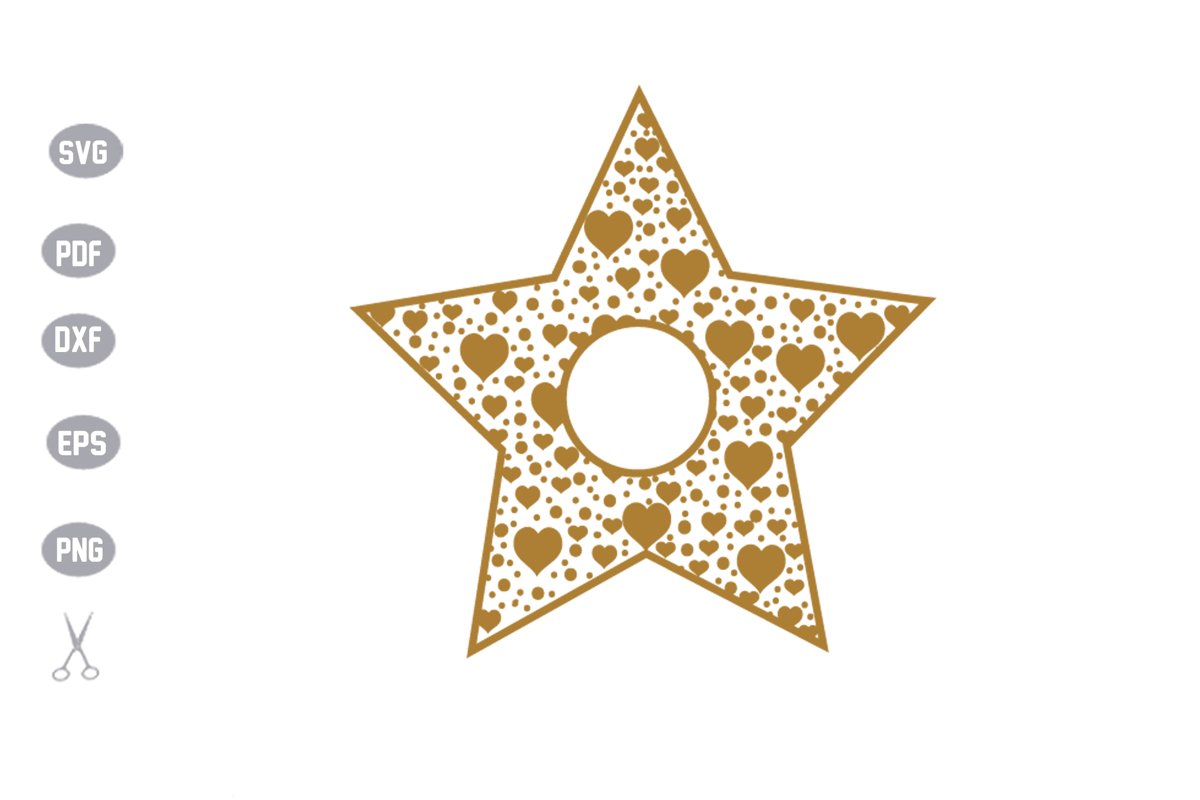 Star Monogram SVG Cut File example image 1