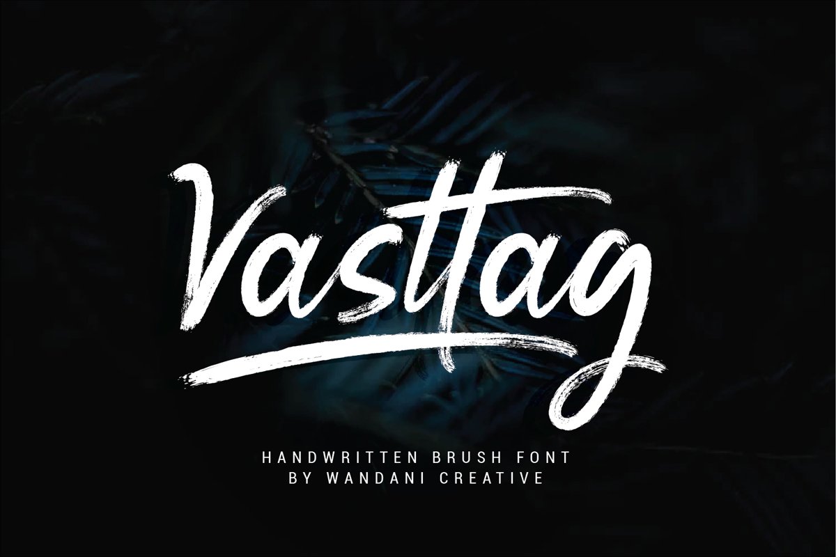 Vasttag Brush Font example image 1