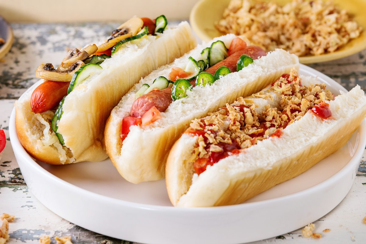 Assortment of homemade hot dogs example image 1