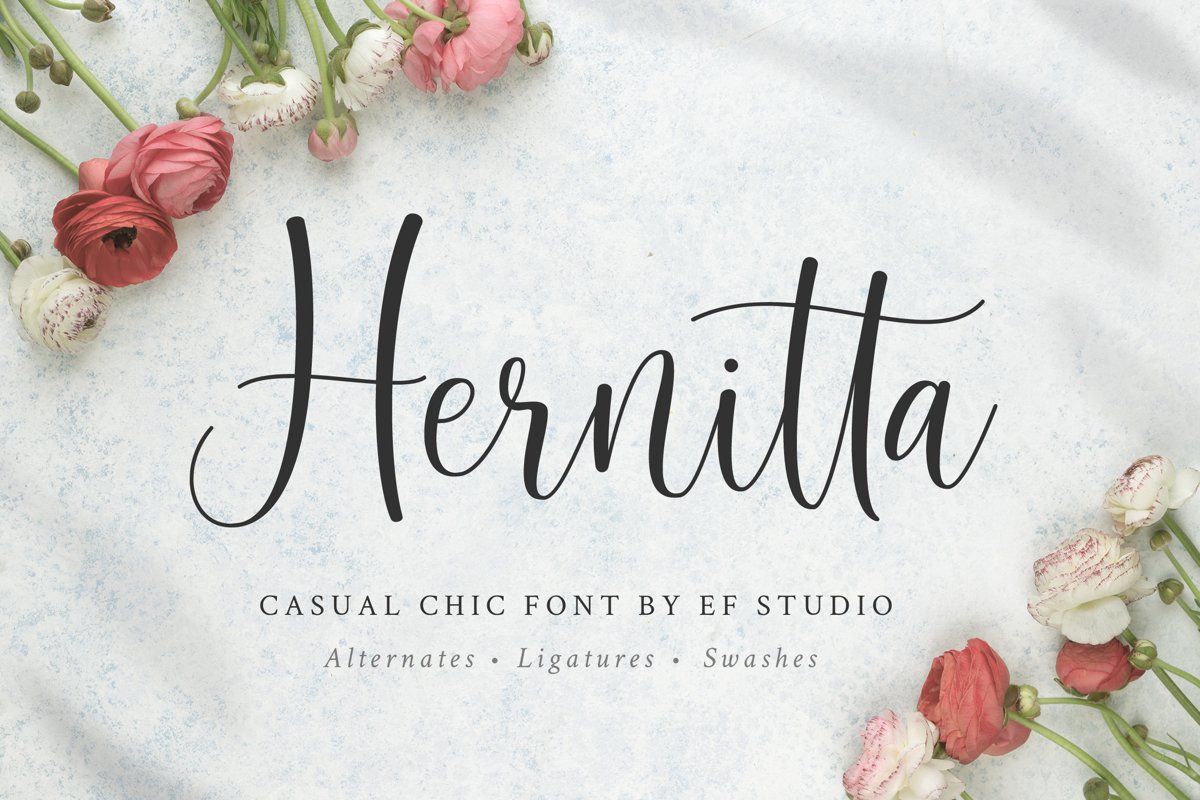 Hernitta Script Font example image 1