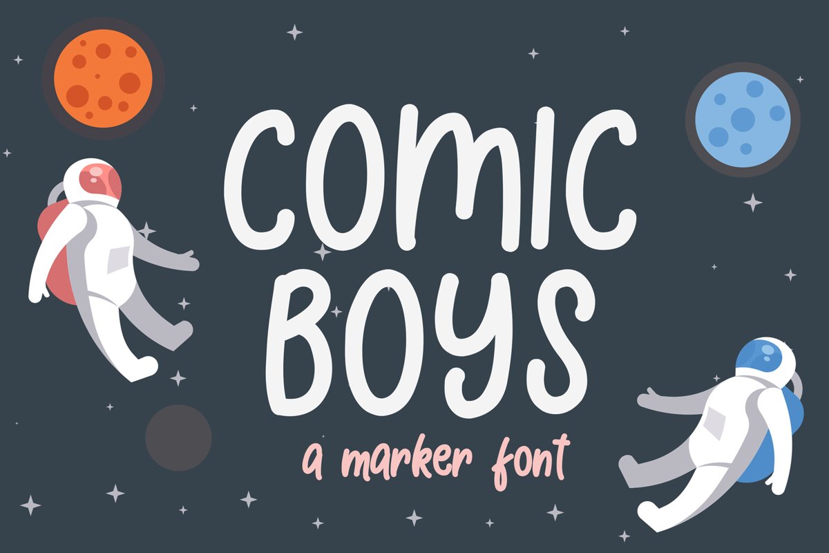 Comic Boys - Kids Bubble Font example image 1