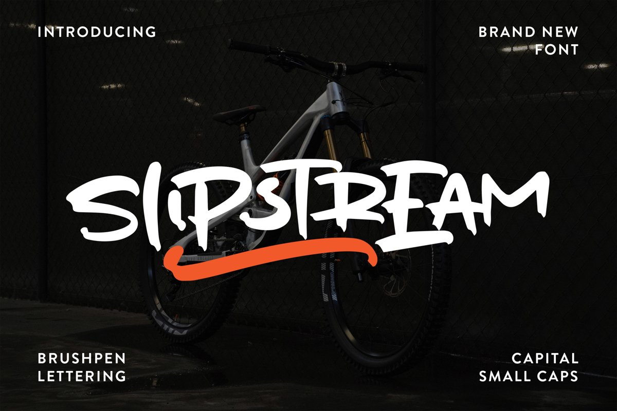 Slipstream - Brushpen Lettering Font example image 1
