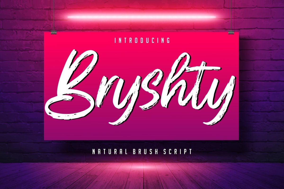 Bryshty Natural Brush Script example image 1