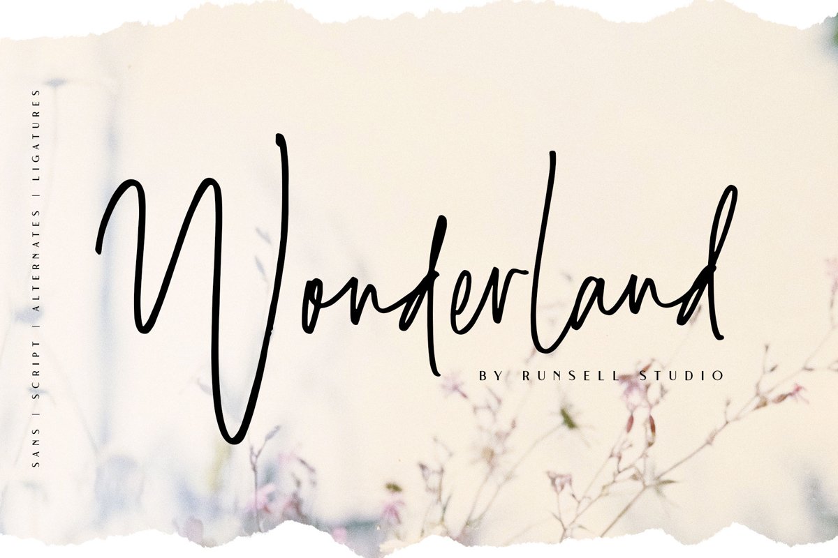 Wonderland | Script & Sans Serif example image 1
