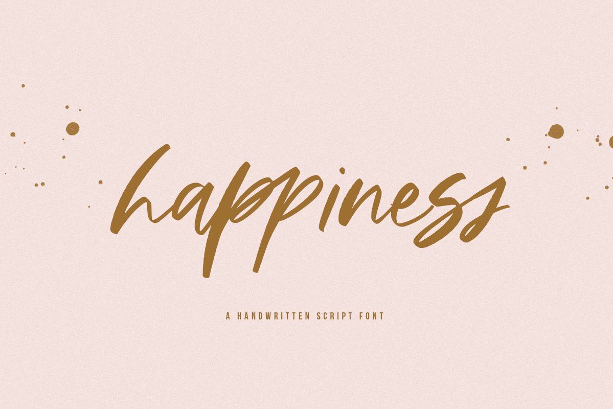 Happiness - A Handwritten Script Font example image 1