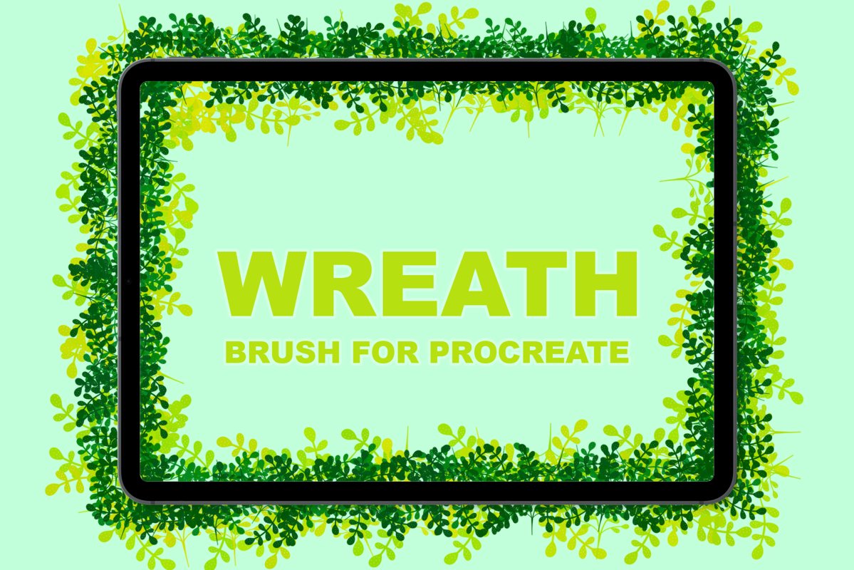 Wreath brush for procreate example image 1