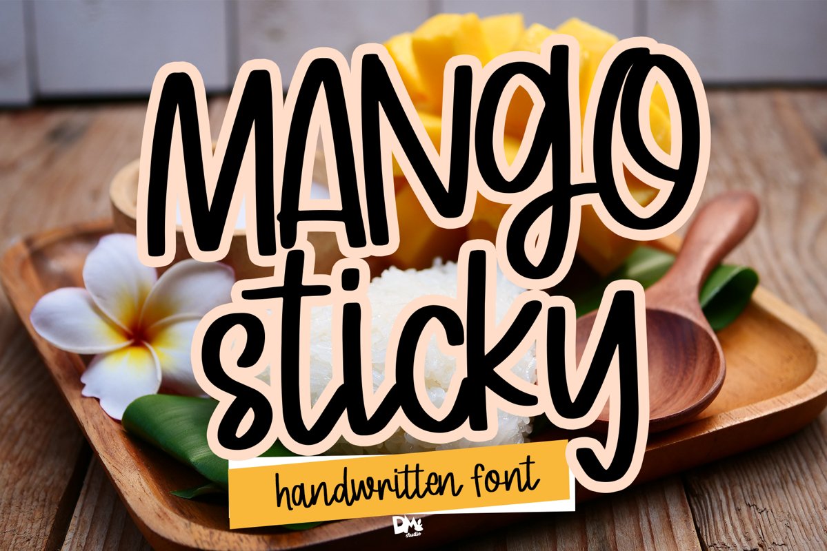 Mango Sticky - Handwritten Font example image 1